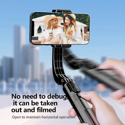 COOL DIER 2025 New Bluetooth Handheld Gimbal Stabilizer Mobile Phone Selfie Stick Adjustable Tripod for Smartphone Tiktok Live